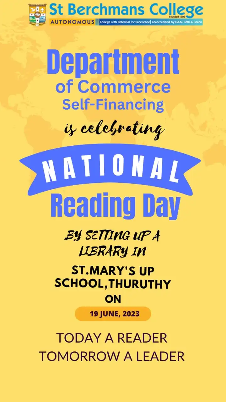 Department of Commerce -Reading Day – St. Berchmans College ...